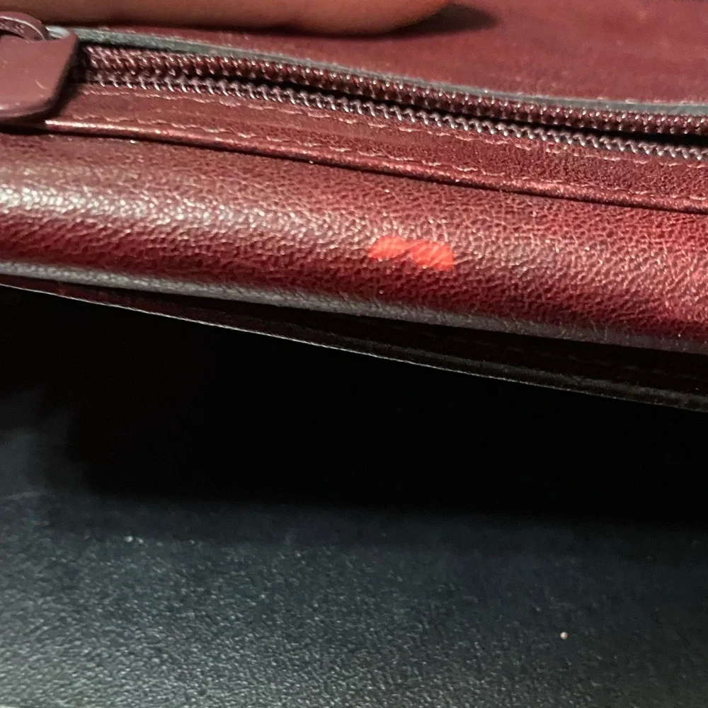 Vintage Small Burgundy Leather Wallet